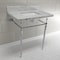 Fauceture KVPB3022M8SQ1 30" Console Sink with Brass Legs (8-Inch, 3 Hole), Marble White/Polished Chrome KVPB3022M8SQ1 - alternate 6